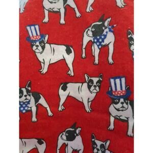 41x28 red French bulldog fleece material #20